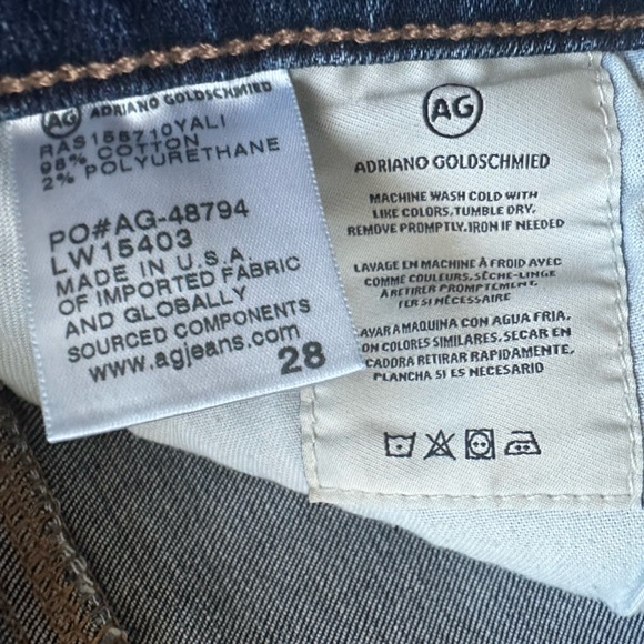 AG Adriano Goldschmied Medium Washed Blue Skinny The Prima Crop Jeans size 28 - Picture 8 of 12